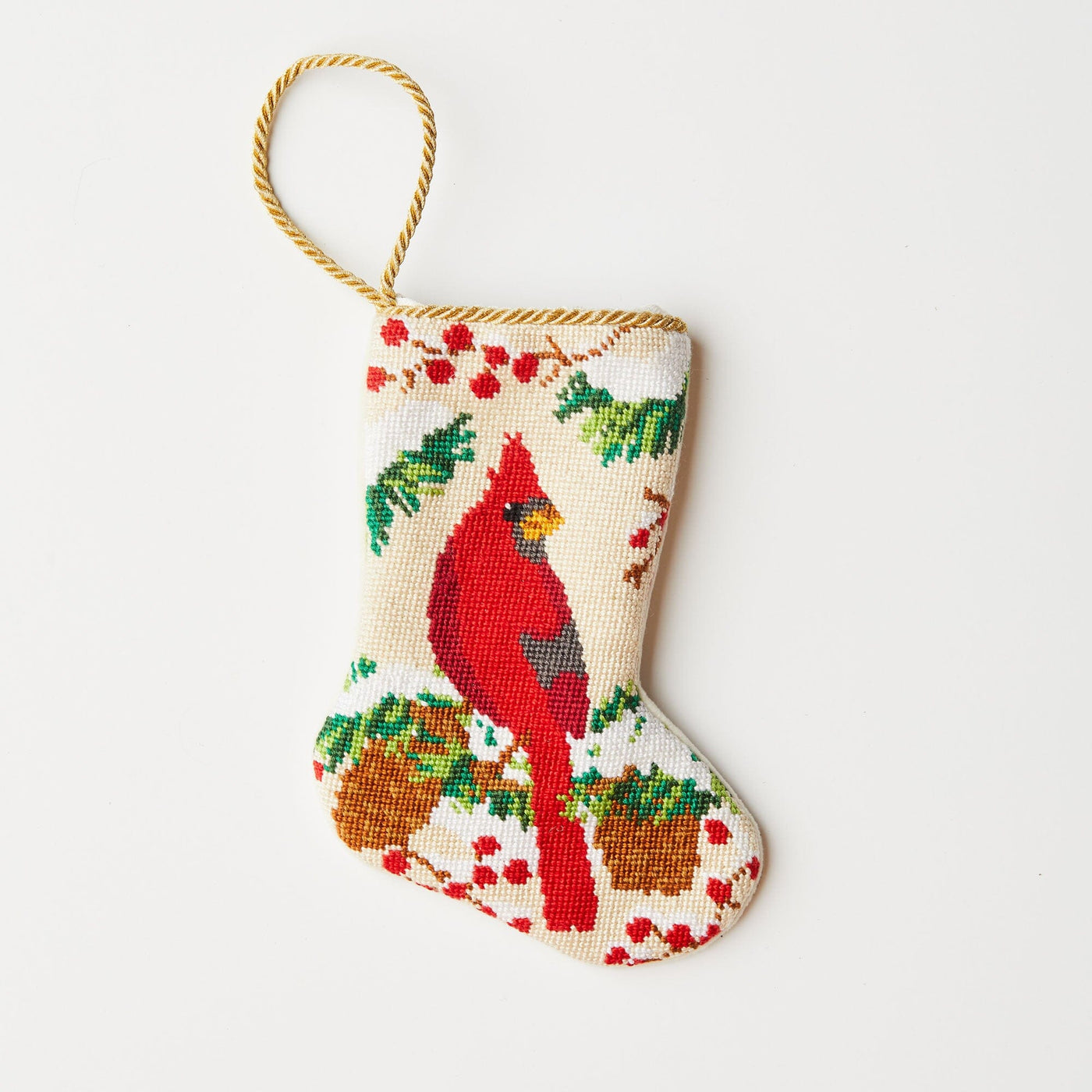 Christmas Cardinal Stocking Holiday Stockings Bauble Stockings 