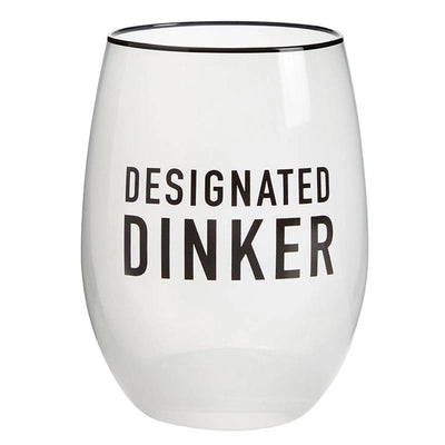 Stemless Wine Glass - Designated Dinker Gift Set Santa Barbara Design Studio 