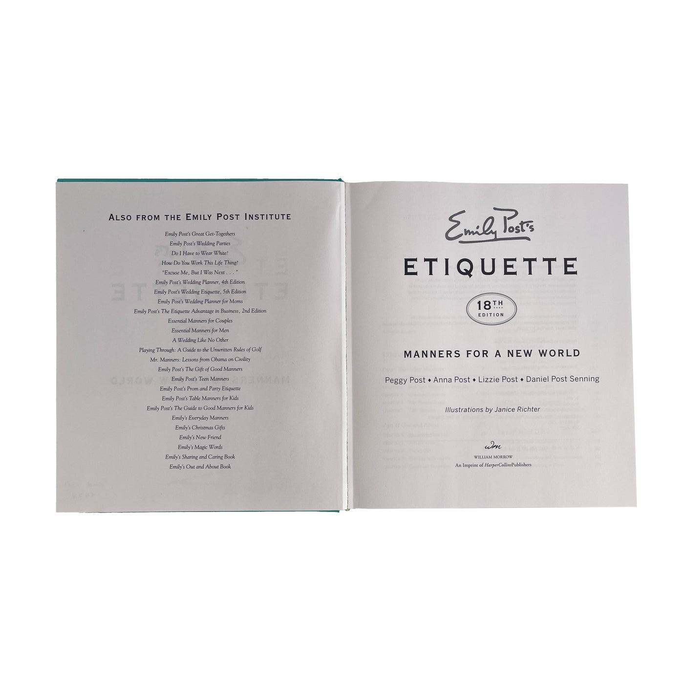 Emily Post's Etiquette - Silver Gilded Coffee Table Book Books the bms 