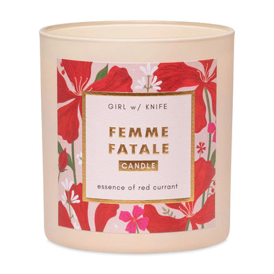 Femme Fatale Candle - Essence of Red Currant Candles Girl w/ Knife 