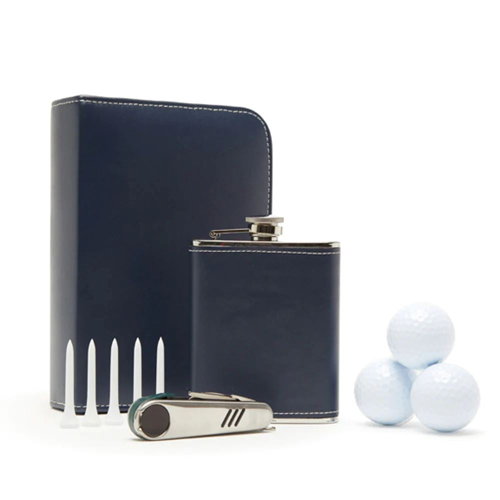 Hole In One Golf & Flask Kit Flask Brouk & Co. Navy 