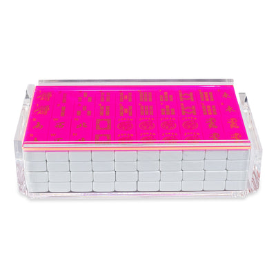 El Mahjong Set Games Luxe Dominoes Hot Pink 