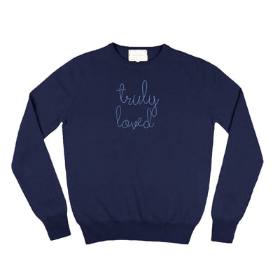 Truly Loved Navy Cashmere Sweater Sweaters Lingua Franca 