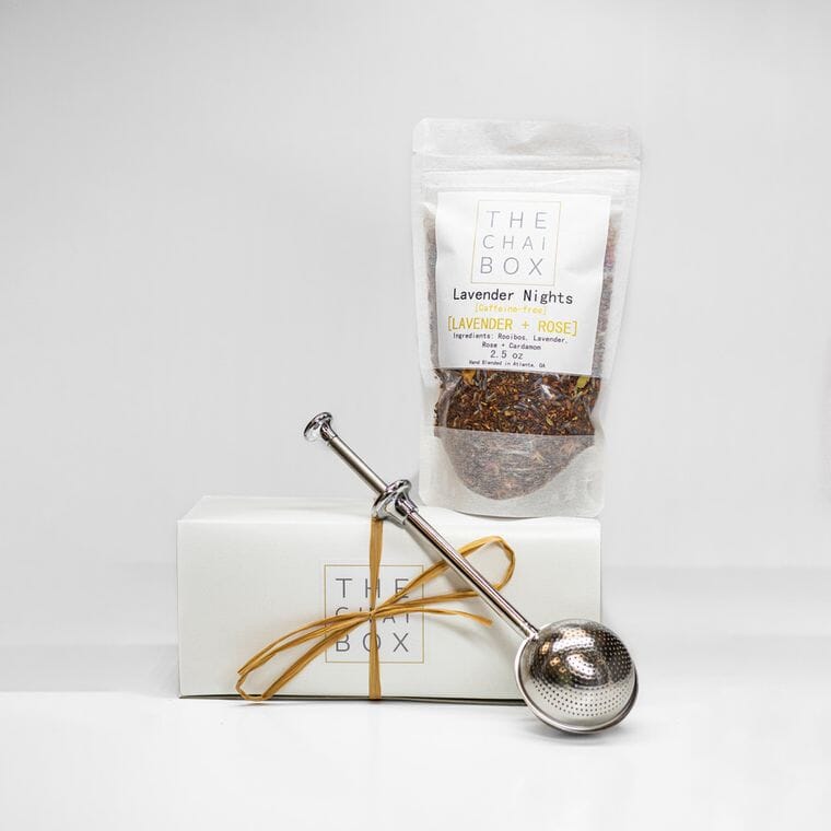 Lavender Nights Tea Blend Gift Set - Caffeine-Free Lavender & Rose Tea The Chai Box 