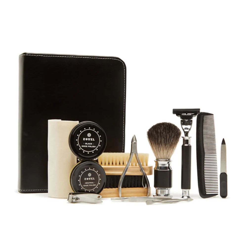 On the Go Grooming and Shoeshine Kit Grooming Kit Brouk & Co. Black 