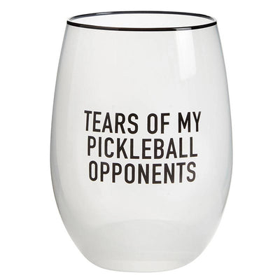 Stemless Wine Glass - Tears of My Pickleball Opponents Gift Set Santa Barbara Design Studio 
