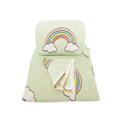 Rainbow Mint Baby Blanket Set Baby Blankets Pink Lemonade 