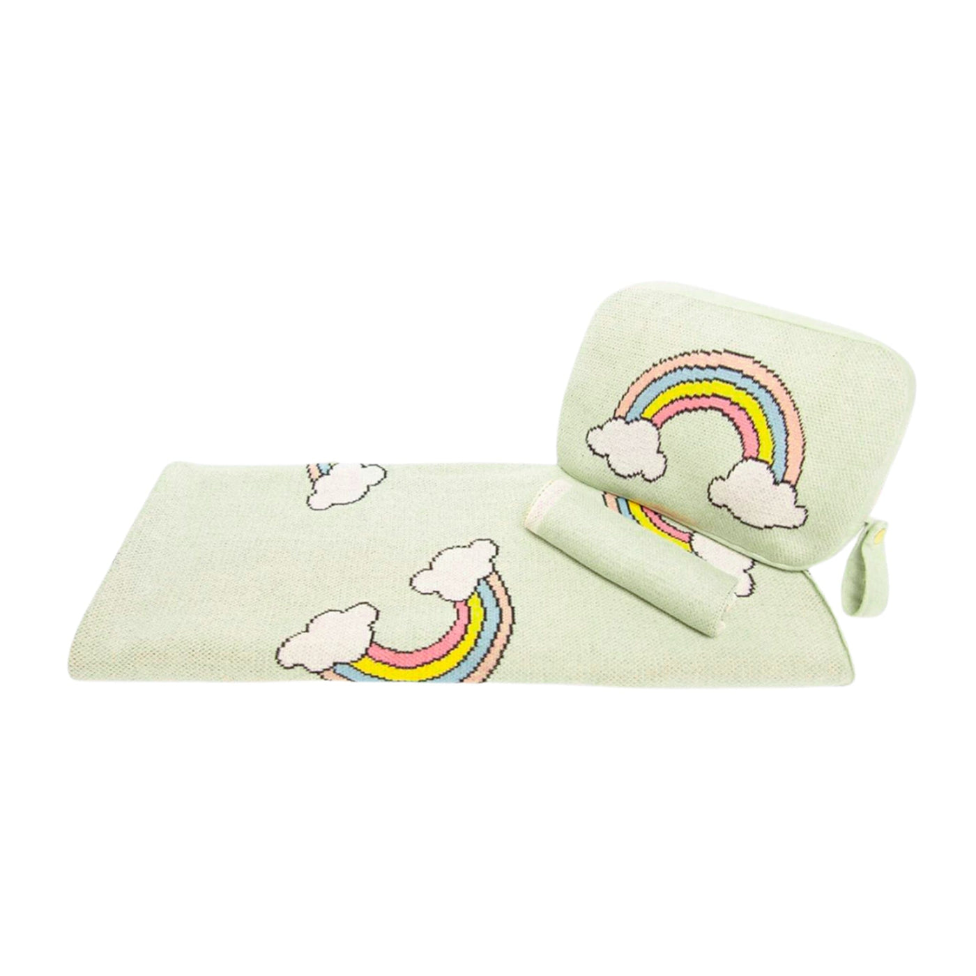 Rainbow Mint Baby Blanket Set Baby Blankets Pink Lemonade Mint Green 