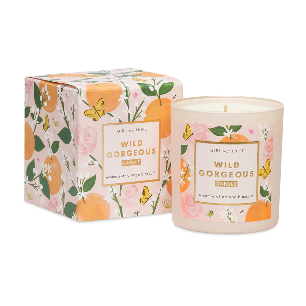 Wild Gorgeous Candle - Essence of Orange Blossom Candles Girl w/ Knife Orange 