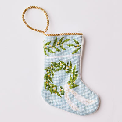 Fig and Dove Warm Welcome Wreath Stocking Holiday Stockings Bauble Stockings 