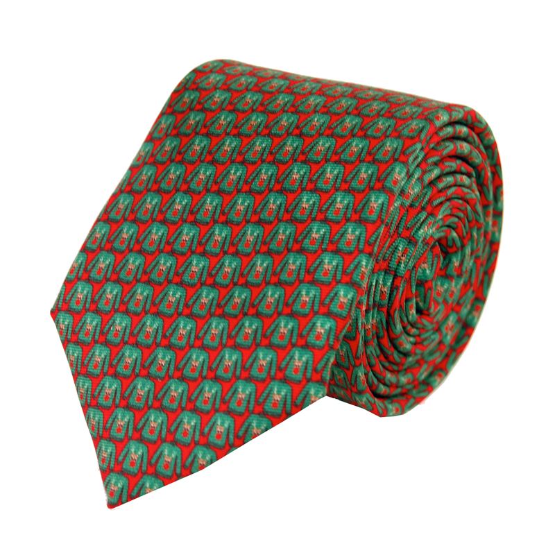 Tacky Christmas Sweater Tie Neckties Lazyjack Press Red 