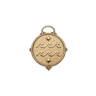 Aquarius Zodiac Coin Pendant Necklace Necklaces Jane Win 